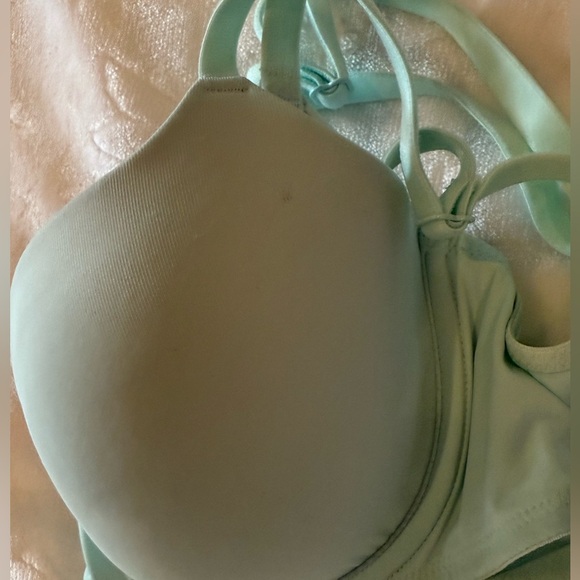 Victoria’s Secret PINK Light Aqua Wear Everywhere Push-Up Bra 32D NWT -Dirt Mark - Picture 5 of 7